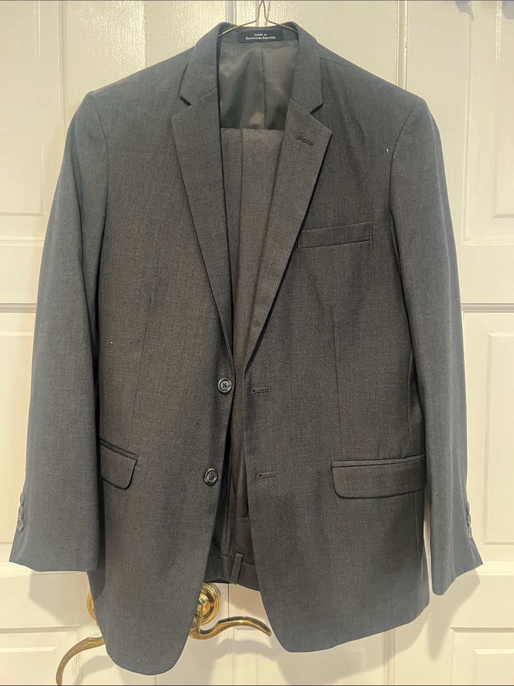 Classic Boys Dark Gray Two-Button suit